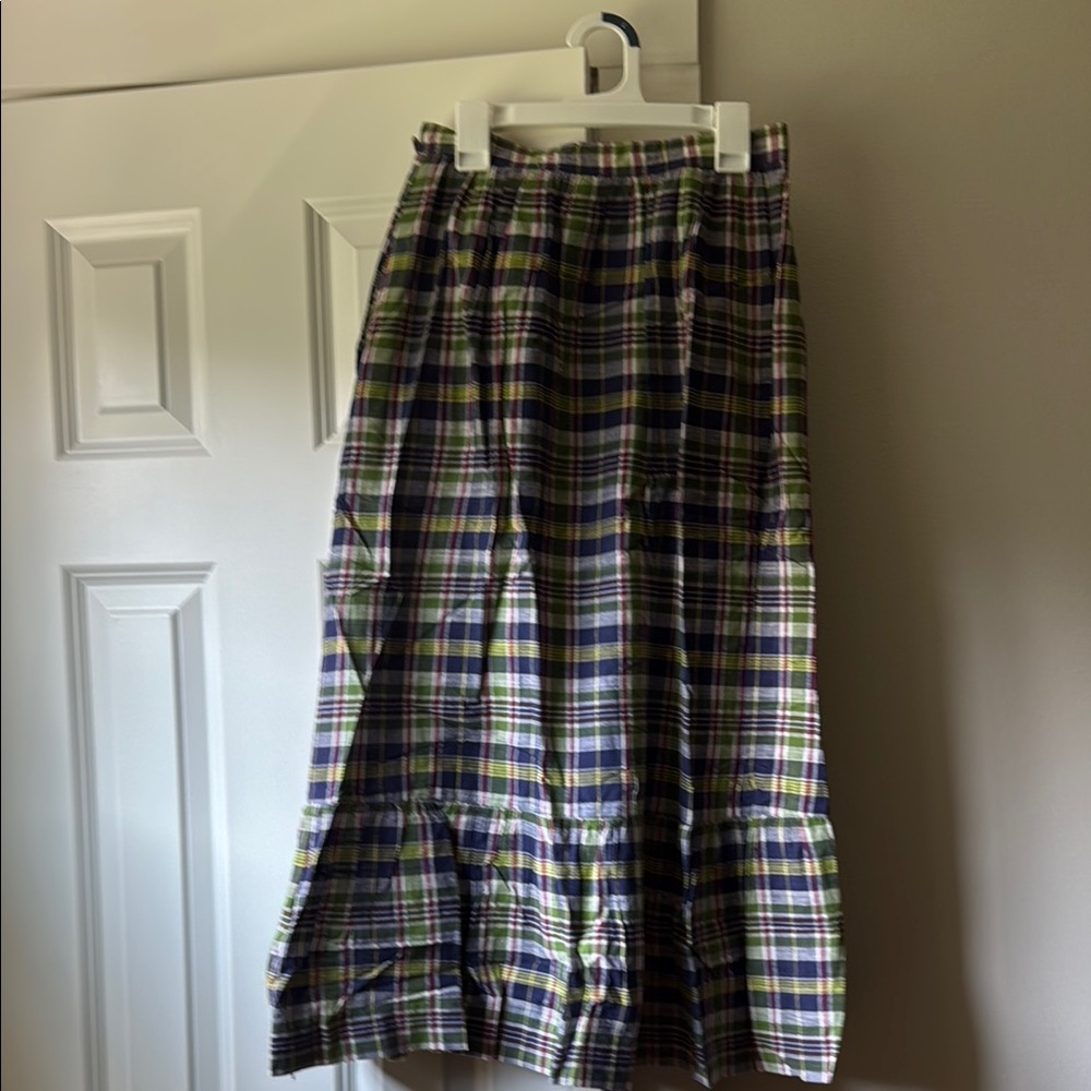 Crazy Horse Liz Claiborne Plaid Skirt with Green and Purple